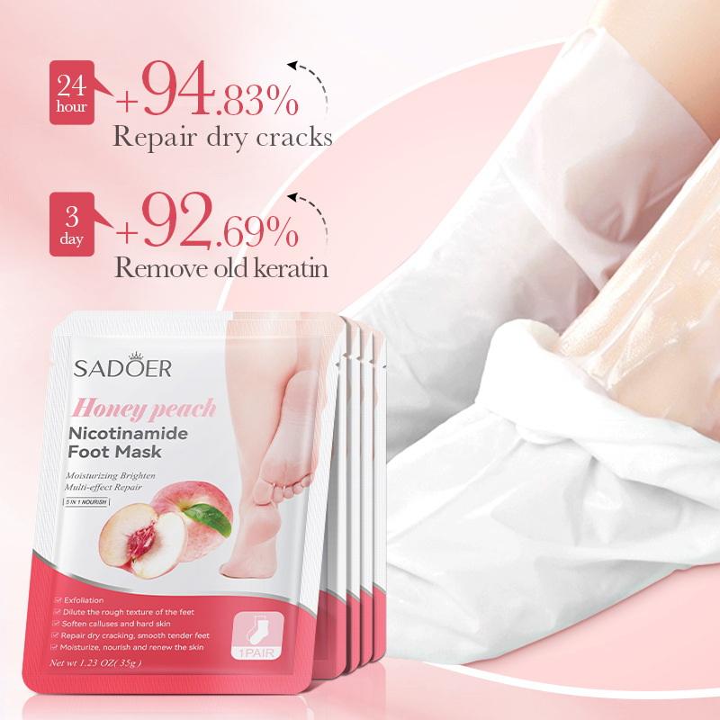 Foot Spa - 사도어 과일 풋 마스크 1쌍, 보습