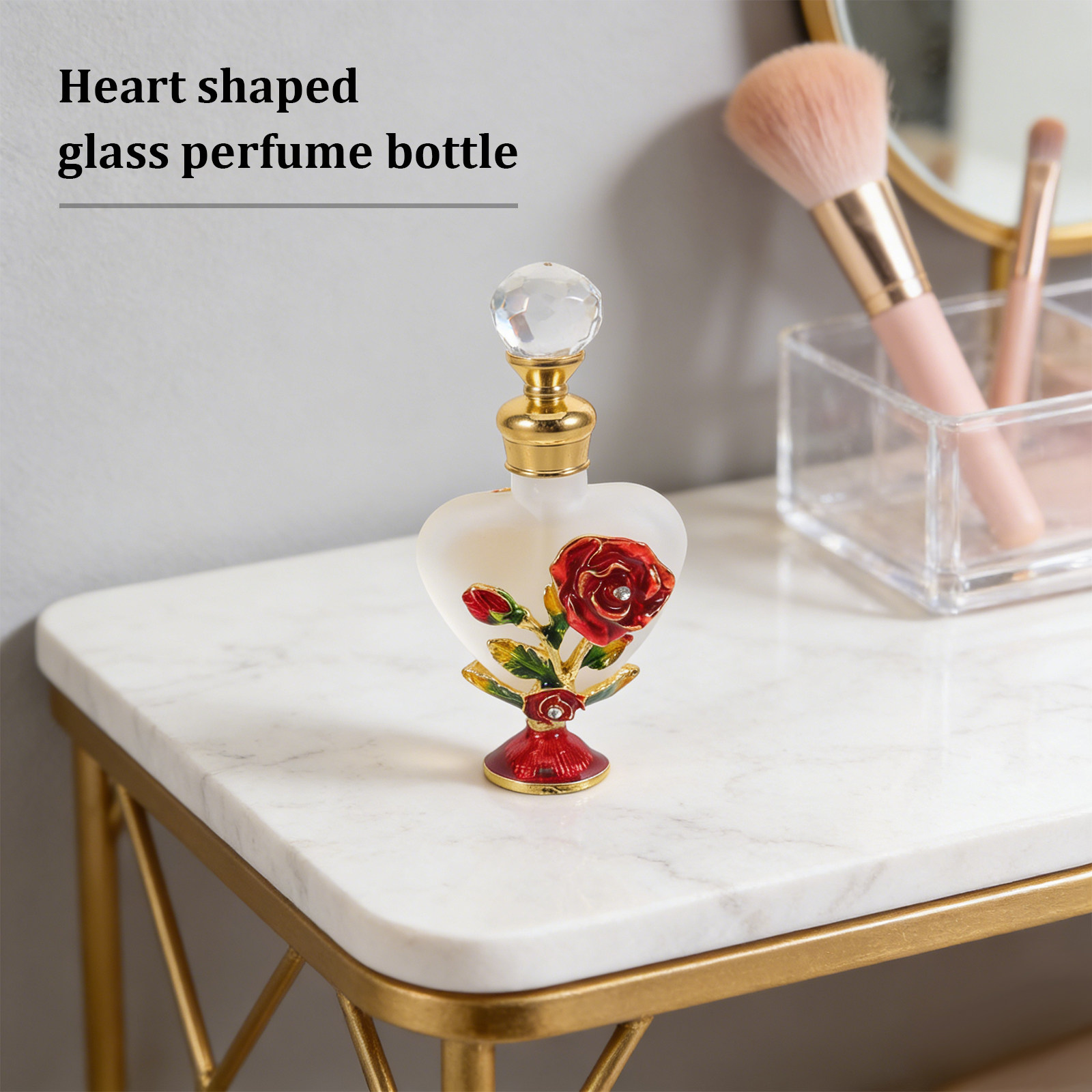 하트 모양의 유리 향수병 1개, 금색 뚜껑, 고급스러운 - Aromatherapy Diffuser 리뷰 및 가격