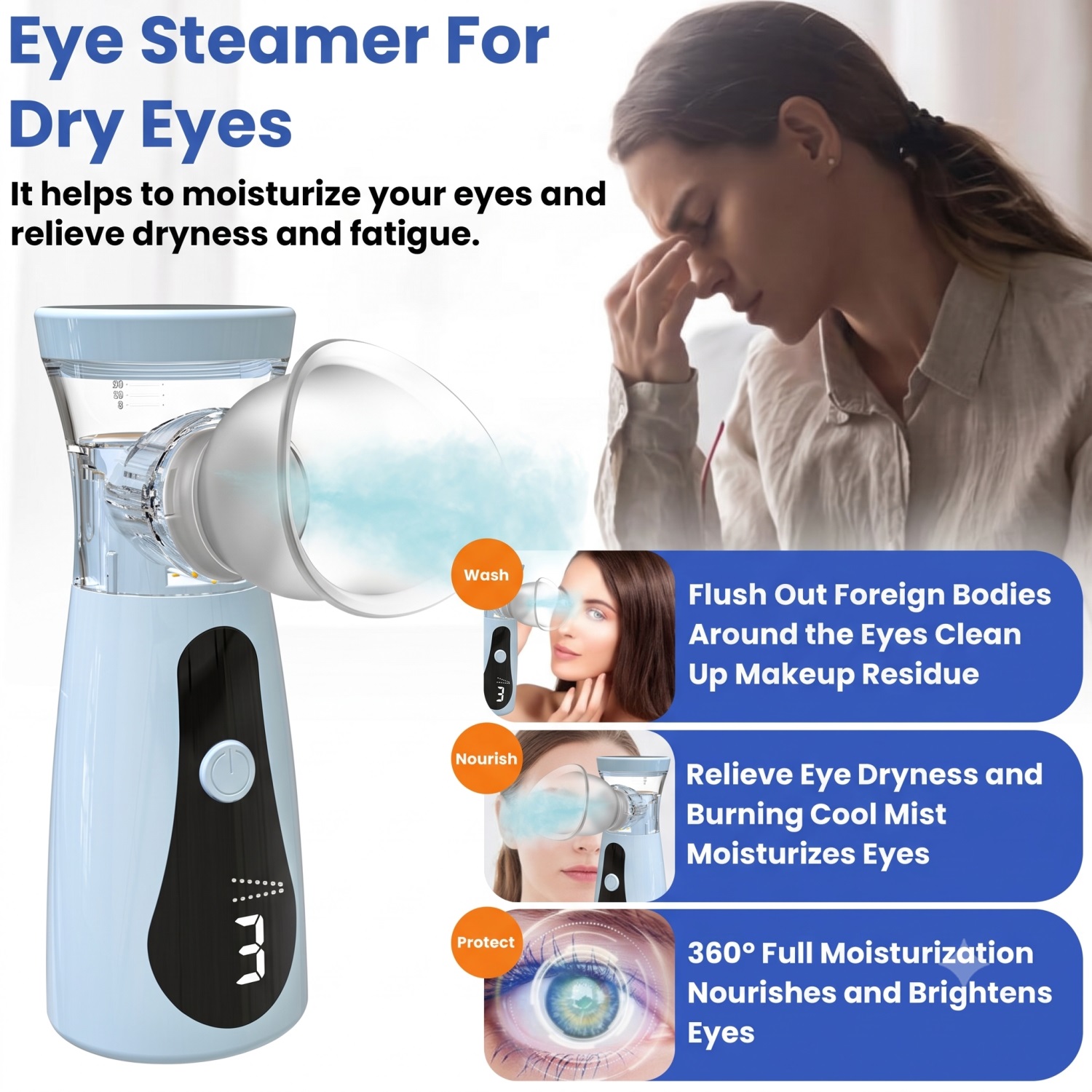 눈 주변용 나노 가습기, 눈 스팀기, 눈의 피로 완화, - Face Steamer 리뷰 및 가격