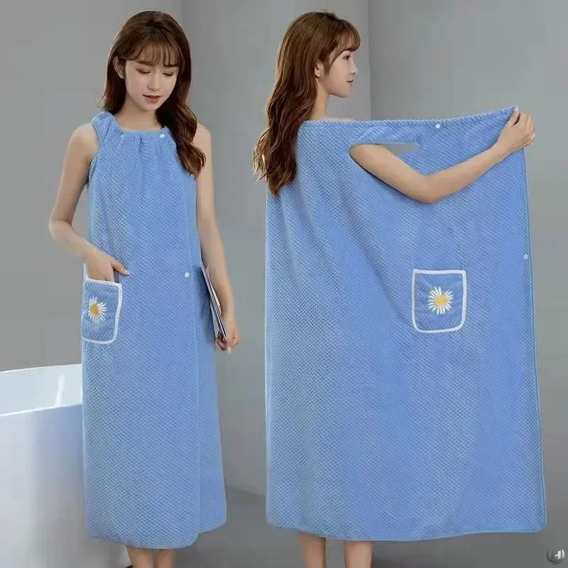 여성용 웨어러블 목욕 가운, 흡수력이 좋은 폴리에스터  - Spa Towel 리뷰 및 가격