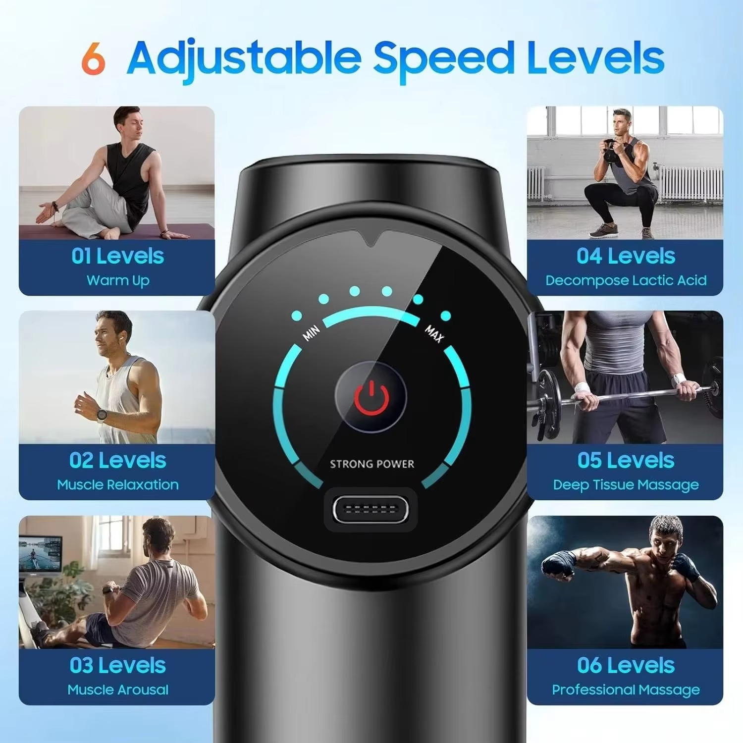 휴대용 진동 마사지건, 전기식 근막 이완 마사지기, L - Massage Gun 리뷰 및 가격